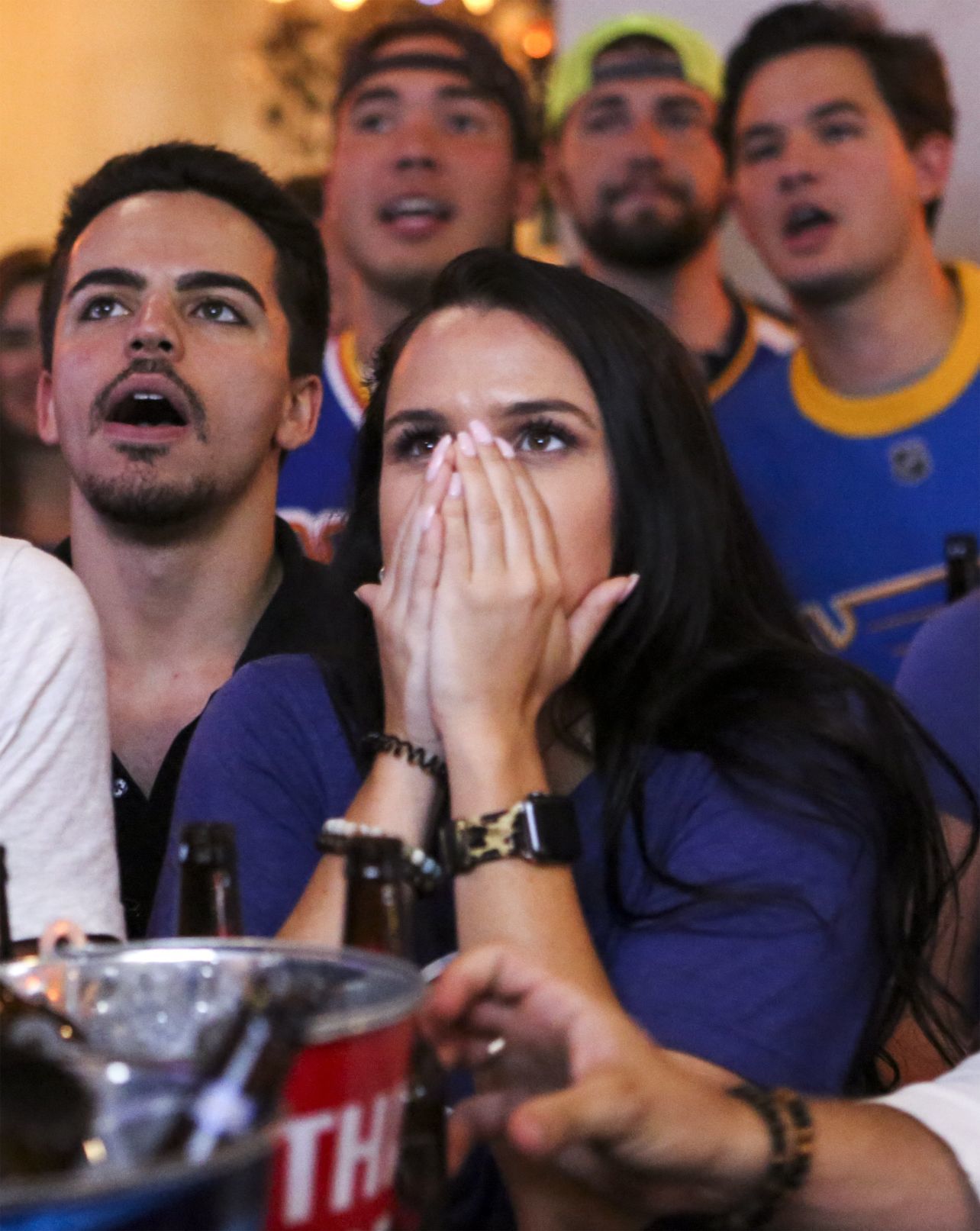 Blues fans watch Game 5 win at Duke's